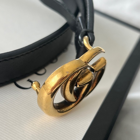 Gucci GG Marmont Thin Leather Belt Women Size 70 - Picture 6 of 9